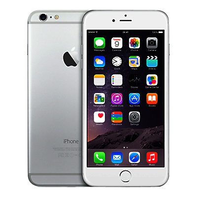 Apple iPhone 6 Plus, iOS, 5.5, 4G LTE, SIM Free, 64GB Silver